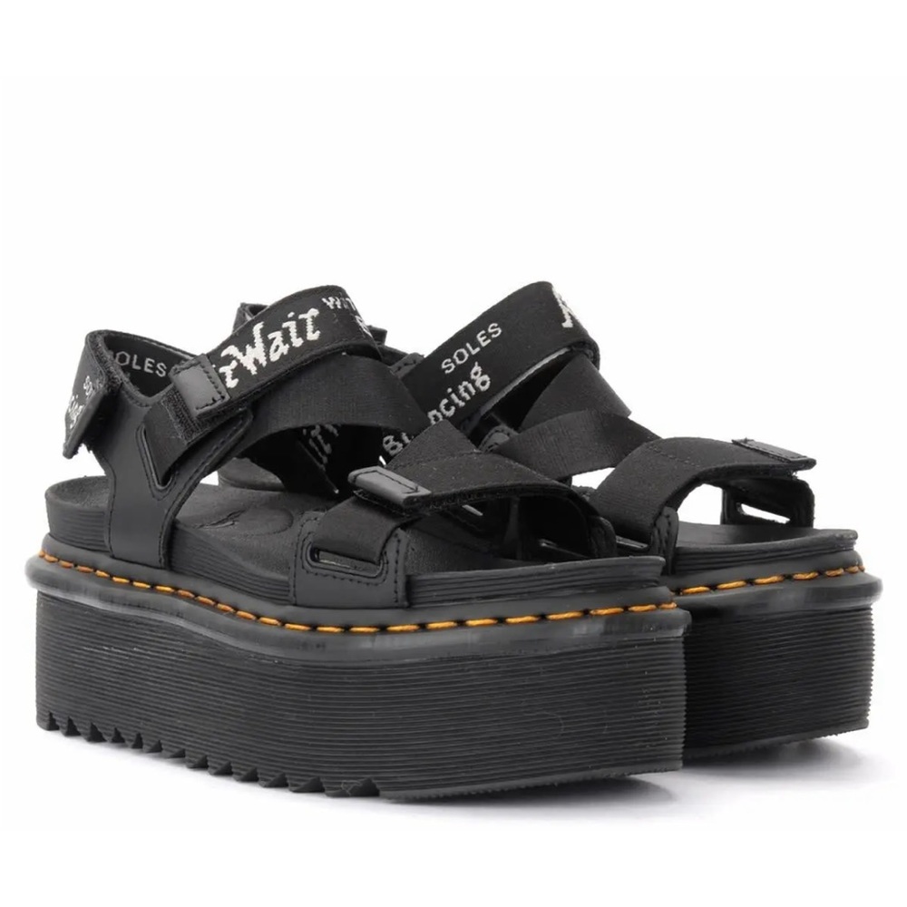 NWOT DR. Martens Kimber logo strap Platform Sandals